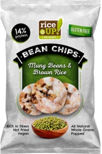 Obrázok pre Rice Up Bezlepkový ryžový chips s fazuľou mungo (60g) 