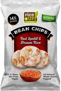 Obrázok pre Rice Up Bezlepkový ryžový chips s červenou šošovicou (60g)