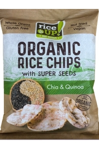 Obrázok pre Rice Up Bio Bezlepkový Ryžový chips s quinou a chia semienkami (25g)