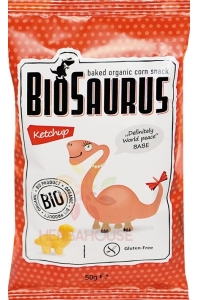 Obrázok pre McLloyd´s Biosaurus Bezlepkový kukuričný snack s kečupovou príchuťou (50g)
