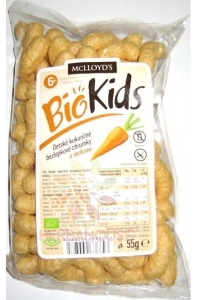 Obrázok pre McLloyd´s Bio Bezlepkové chrumky kukuričné s mrkvou (55g)