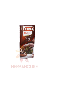 Obrázok pre Torras Bezlepková horká čokoláda 72% bez pridaného cukru (75g)