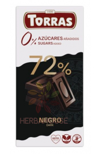 Obrázok pre Torras Bezlepková horká čokoláda 72% bez pridaného cukru (75g)