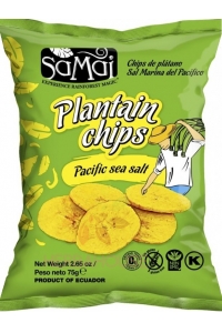 Obrázok pre Samai Banánové chipsy Plantain s morskou soľou (75g)