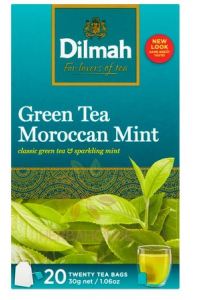 Obrázok pre Dilmah Moroccan Mint Zelený čaj s mätou porciovaný (20ks)