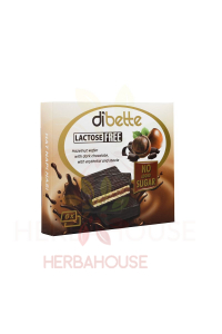 Obrázok pre Dibette Oblátky plnené krémom z lieskových orieškov máčané v horkej čokoláde s erythritolom a steviou (96g)