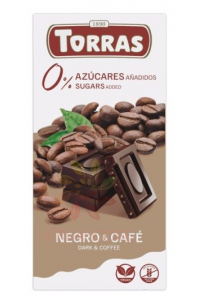 Obrázok pre Torras Bezlepková horká čokoláda s kávou bez pridaného cukru (75g)
