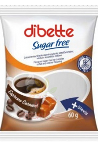 Obrázok pre Dibette Tvrdé cukríky s kávovou a karamelovou príchuťou bez cukru so sladidlami (60g)