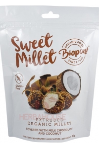 Obrázok pre Biopont Bio Extrudované Proso guličky mliečna čokoláda - kokos (55g) 