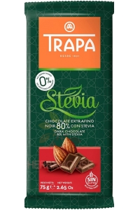 Obrázok pre Trapa Bezlepková Horká čokoláda so stéviou (75g)