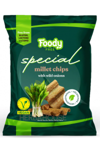 Obrázok pre Foody Free Special Bezlepkový Prosový chips s medvedím cesnakom (45g)