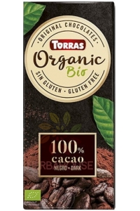 Obrázok pre Torras Bio Bezlepková Tmavá čokoláda 100% kakaa (100g)