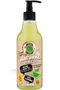 Obrázok pre Planeta Organica Prírodný sprchový gél 100% vitamíny Bio zelený čaj a Zlatá Papaja (500ml)