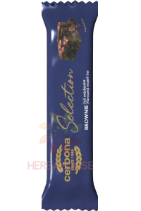 Obrázok pre Cerbona Selection Müsli tyčinka s príchuťou brownie polomáčaná v kakaovej poleve (22g)