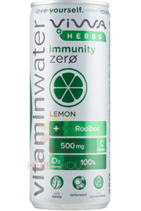 Obrázok pre Viwa Herbs Immunity Zero Lemon sýtený nápoj s citrónovou príchuťou (250ml)
