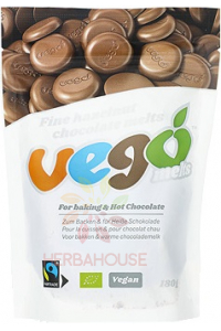 Obrázok pre Vego Bio Vegánska horká čokoláda s lieskovo-orieškovou pastou (180g)