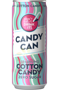 Obrázok pre Candy Can Sýtený nápoj s príchuťou cukrovej vaty so sladidlami (330ml)