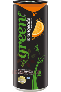 Obrázok pre Green Sýtený nápoj s pomarančovou príchuťou so sladidlami (330ml)