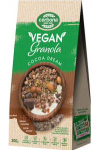 Obrázok pre Cerbona Vegan Čokoládovo-mandľová granola bez pridaného cukru (300g) 