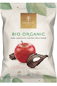 Obrázok pre Nobilis Bio Sušené jablkové krúžky v horkej čokoláde (50g)