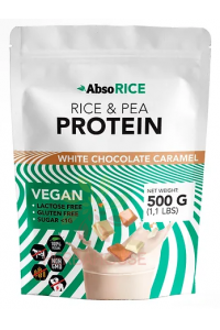 Obrázok pre AbsoRice Vegan Proteinový prášok - biela čokoláda a karamel (500g)