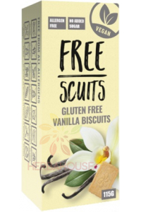 Obrázok pre FreeScuits Bezlepkové vanilkové sušienky so sladidlom (115g)