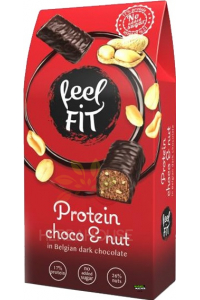 Obrázok pre FeelFit Proteínová čokoláda s arašidovým krémom v belgickej čokoláde so sladidlom (83g)