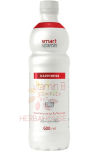 Obrázok pre Smart Vitamin Happiness Vitamin B Nesýtený nápoj s jahodovo kaktusovou príchuťou so sladidlami (600ml)