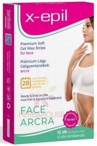 Obrázok pre X-Epil Premium Soft Depilačné pásiky so studeným voskom na depiláciu tváre (12ks)