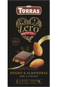 Obrázok pre Torras Zero Bezlepková horká čokoláda s celými mandlami bez pridaného cukru (150g)