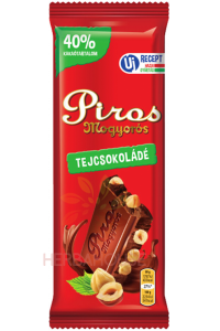 Obrázok pre Piros Mogyorós Mliečna čokoláda s lieskovými orieškami (80g)