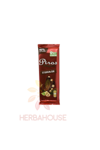 Obrázok pre Piros Mogyorós Bezlepková horká čokoláda s lieskovými orieškami bez pridaného cukru (80g)