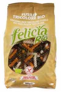 Obrázok pre Felicia Bio Bezlepkové ryžové cestoviny - fusilli tricolor (500g)
