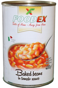 Obrázok pre Foodex Biela fazuľa v paradajkovej omáčke (400g)