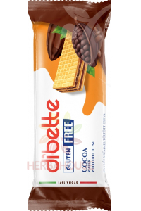 Obrázok pre Dibette Bezlepková oblátka s kakaovým krémom sladená fruktózou (50g)