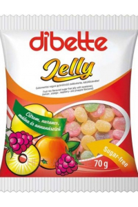 Obrázok pre Dibette Jelly Želé cukríky s ovocnou príchuťou bez cukru so sladidlami (70g)