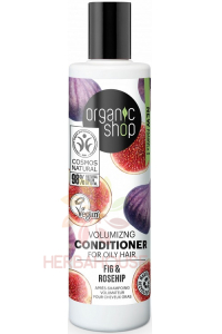 Obrázok pre Organic Shop Kondicionér pre objem na mastné vlasy Figa a šípky (280ml)