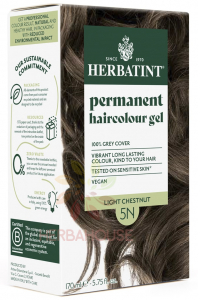 Herbatint Prírodná permanentná farba na vlasy 5N - svetlý gaštan (170ml) Obrázok pre Herbatint Prírodná permanentná farba na vlasy 5N - svetlý gaštan (170ml)