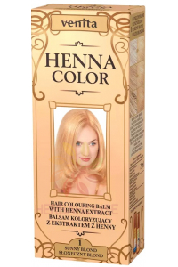 Obrázok pre Venita Henna Color prírodná farba na vlasy 1 - slnečná blond (75ml)