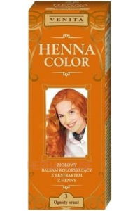 Obrázok pre Venita Henna Color prírodná farba na vlasy 3 - pomarančová (75ml)