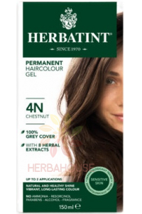 Obrázok pre Herbatint Prírodná permanentná farba na vlasy 4N - gaštanová (150ml)