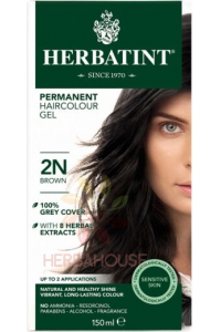 Obrázok pre Herbatint Prírodná permanentná farba na vlasy 2N - hnedá (150ml)