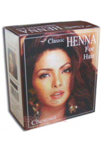 Obrázok pre Classic Henna farba na vlasy v prášku - gaštanová (100g)