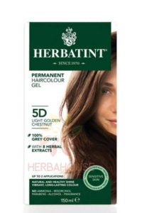 Obrázok pre Herbatint Prírodná permanentná farba na vlasy 5D - svetlý zlatý gaštan (150ml)