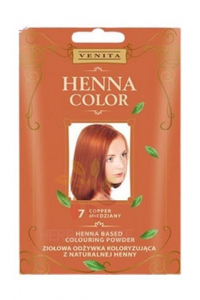 Obrázok pre Venita Henna Color prírodný prášok na farbenie vlasov 7 - hrdzavá červená (25g)