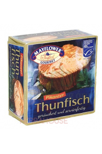 Obrázok pre Mayflower Údený, pikantný tuniak filety v oleji (110g)