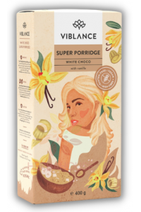 Obrázok pre Viblance Bezlepková Ovsená Superkaša biela čokoláda s vanilkou  (400g)