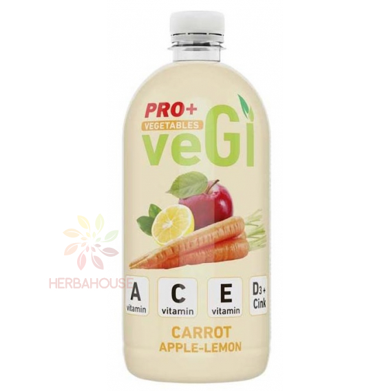 Obrázok pre PRO+ Vegetables Nesýtený nízkoenergetický nápoj s vitamínom A, C, E, D3, zinku a sladidlami - mrkva, jablko, citrón (750ml)