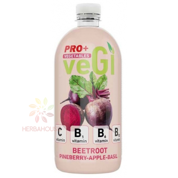 Obrázok pre PRO+ Vegetables Nesýtený nízkoenergetický nápoj s vitamínom C, B1, B6, B12 a sladidlami - cvikla, borovica, jablko, bazalka (750ml)