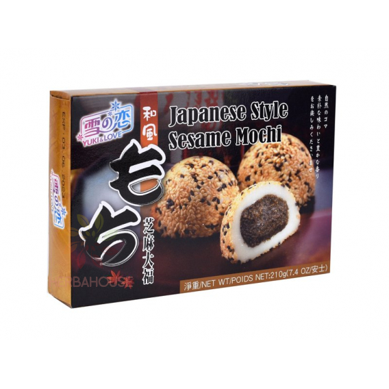 Obrázok pre Yuki & Love Mochi Ryžový koláč sezamový v japonskom štýle (210g)